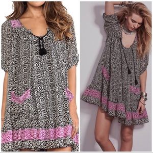 Free People Penny Lane babydoll chiffon dress